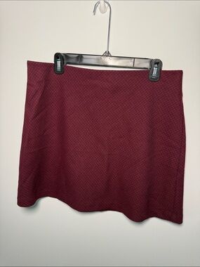 Wilfred Burgundy Textured Mini Skirt